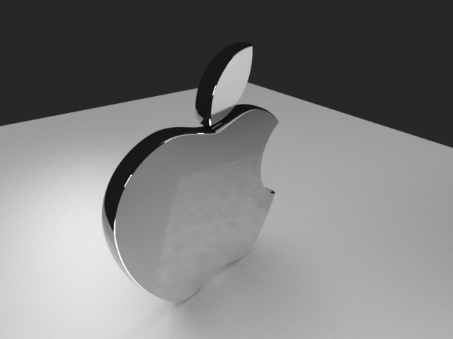 apple logo Model 3D .c4d .max .obj .3ds .fbx .stl .blend 