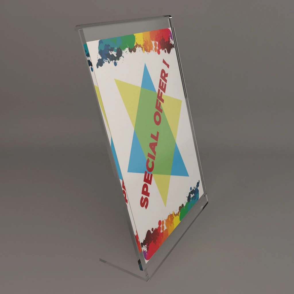 Tischschildhalter 3D Modell .c4d .max .obj .3ds .fbx .stl .blend 