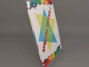 tabletop sign holder 3D Model