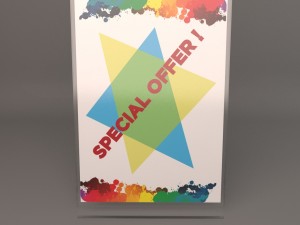 tabletop sign holder 3D Model