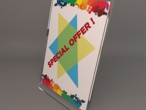 tabletop sign holder 3D Model