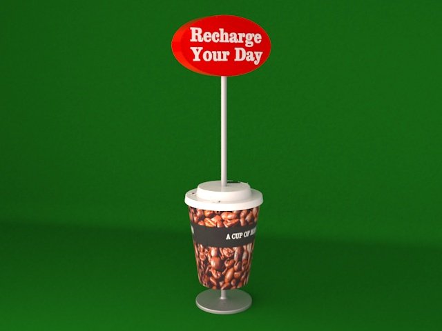 recharge station - cup Modelo 3D .c4d .max .obj .3ds .fbx .stl .blend 