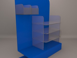 product display with brochure holder 3D Model