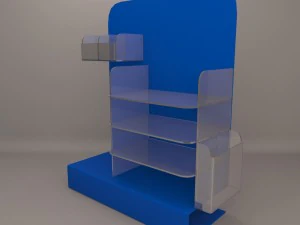 exposi&ccedil;&atilde;o de produtos com porta folheto Modelo 3D