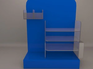 exposi&ccedil;&atilde;o de produtos com porta folheto Modelo 3D