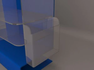 exposi&ccedil;&atilde;o de produtos com porta folheto Modelo 3D