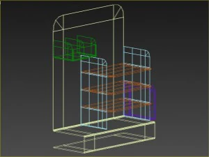 exposi&ccedil;&atilde;o de produtos com porta folheto Modelo 3D