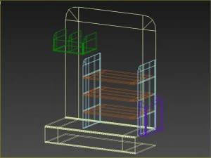 exposi&ccedil;&atilde;o de produtos com porta folheto Modelo 3D