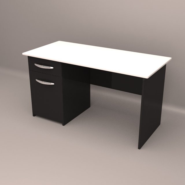 desk with rolling file cabinet Model 3D .c4d .max .obj .3ds .fbx .stl .blend 