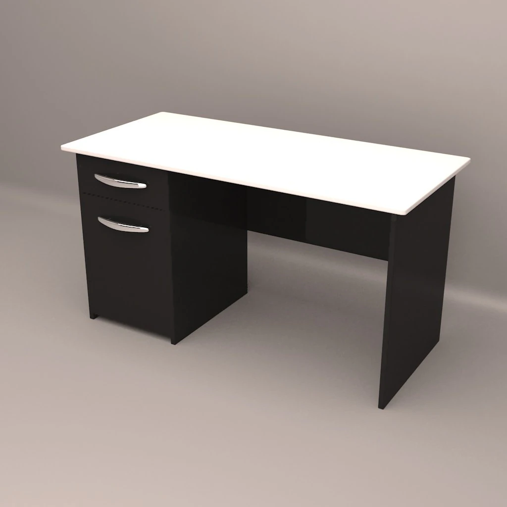 escrivaninha com arquivo rolante Modelo 3D .c4d .max .obj .3ds .fbx .stl .blend 