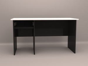 desk with rolling file cabinet Model 3D