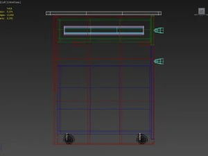 escrivaninha com arquivo rolante Modelo 3D