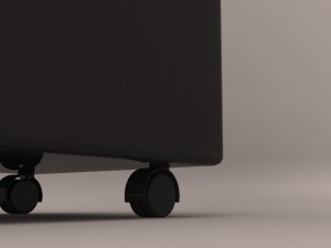 desk with rolling file cabinet Model 3D