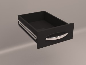 desk with rolling file cabinet Model 3D