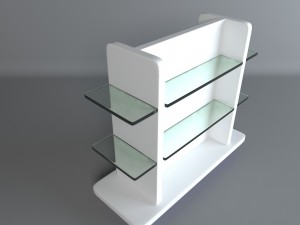 simple pharmacy display gondola 3D Model