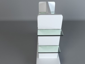 simple pharmacy display gondola 3D Model