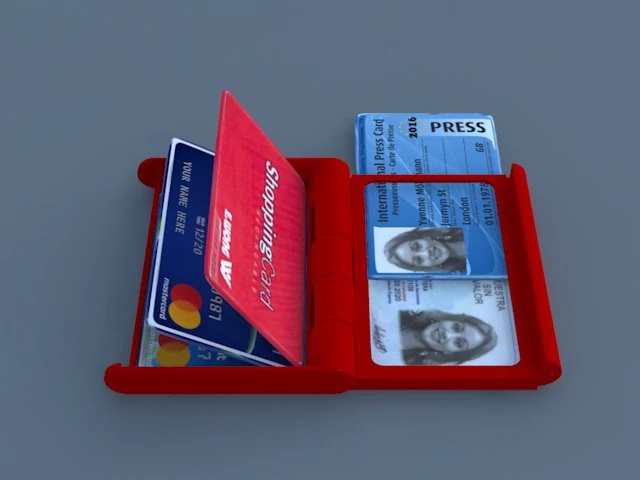 compact card holder - 3d printed model 3D Print Model .c4d .max .obj .3ds .fbx .stl .blend 