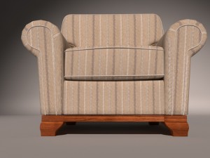 armchair model english - sillon modelo ingles Modelo 3D