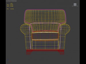 armchair model english - sillon modelo ingles Modelo 3D