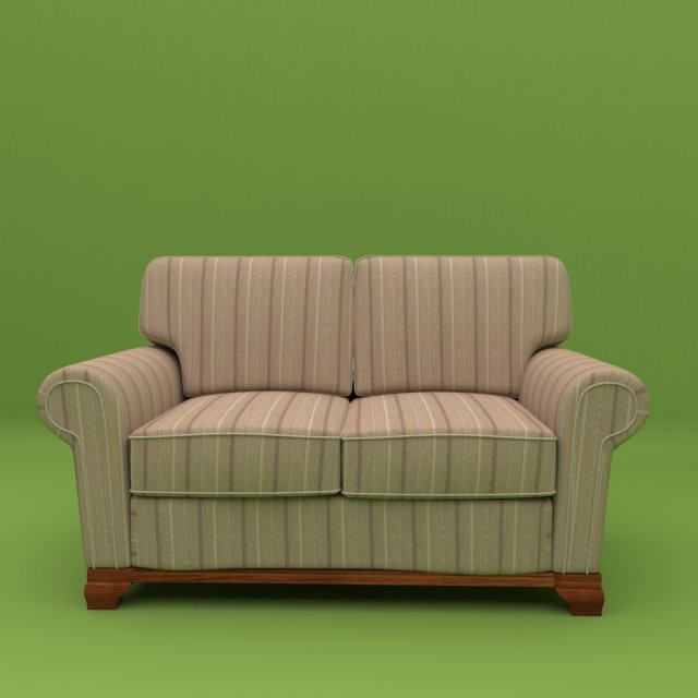 couch 2 seats - model english sillon 2 cuerpos modelo ingles Modelo 3D .c4d .max .obj .3ds .fbx .stl .blend 