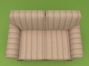 couch 2 seats - model english sillon 2 cuerpos modelo ingles Modelo 3D