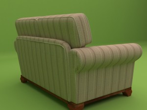 couch 2 seats - model english sillon 2 cuerpos modelo ingles Modelo 3D