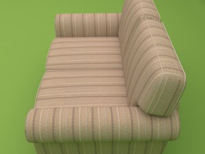 couch 2 seats - model english sillon 2 cuerpos modelo ingles Modelo 3D