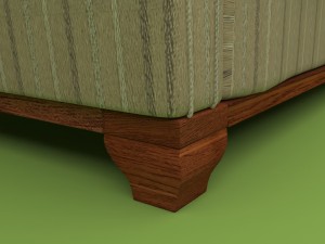couch 2 seats - model english sillon 2 cuerpos modelo ingles Modelo 3D