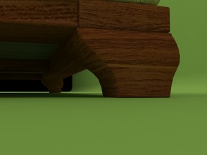 couch 2 seats - model english sillon 2 cuerpos modelo ingles Modelo 3D