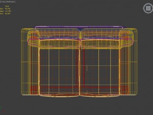 couch 2 seats - model english sillon 2 cuerpos modelo ingles Modelo 3D