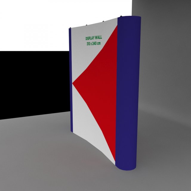 banner wall display Modello 3D .c4d .max .obj .3ds .fbx .stl .blend 