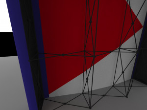 banner wall display Modello 3D