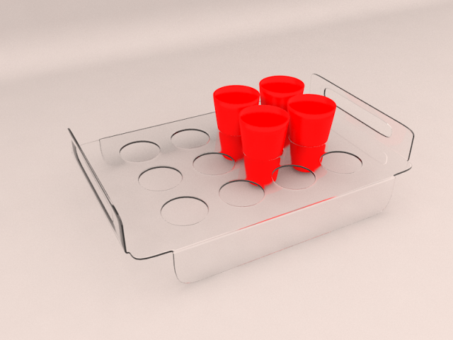 acrylic tray for 12oz plastic cups Modelo 3D .c4d .max .obj .3ds .fbx .stl .blend 