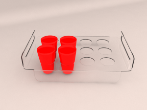 acrylic tray for 12oz plastic cups Modelo 3D