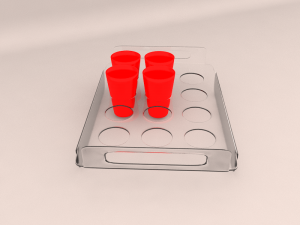 acrylic tray for 12oz plastic cups Modelo 3D