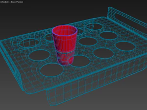 bandeja de acr&iacute;lico para copos pl&aacute;sticos de 12 on&ccedil;as Modelo 3D