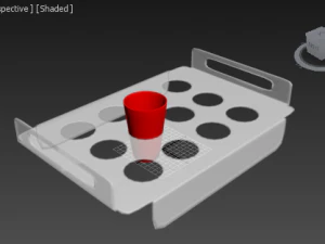 bandeja de acr&iacute;lico para copos pl&aacute;sticos de 12 on&ccedil;as Modelo 3D