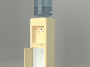Water Dispenser with cabinet 3D Model