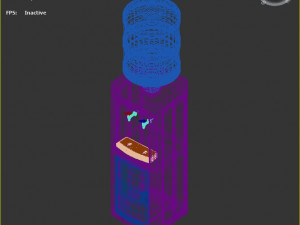 Water Dispenser with cabinet Modelo 3D