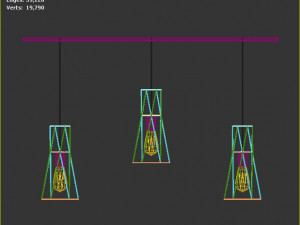 Pack of lamps with vintage bulb Modelo 3D