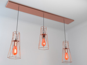Pack of lamps with vintage bulb Modelo 3D