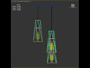 Pack of lamps with vintage bulb Modelo 3D