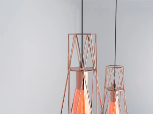 Pack of lamps with vintage bulb 3D Model