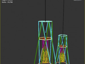 Pack of lamps with vintage bulb Modelo 3D
