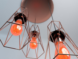 Pack of lamps with vintage bulb Modelo 3D