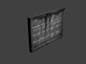 concrete fence 3D मॉडल