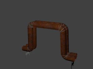 old pipes rust 3D Model