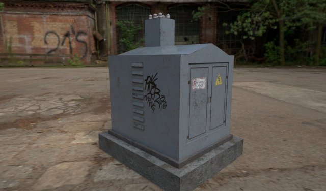 electrical transformer 3D Model .c4d .max .obj .3ds .fbx .stl .blend 