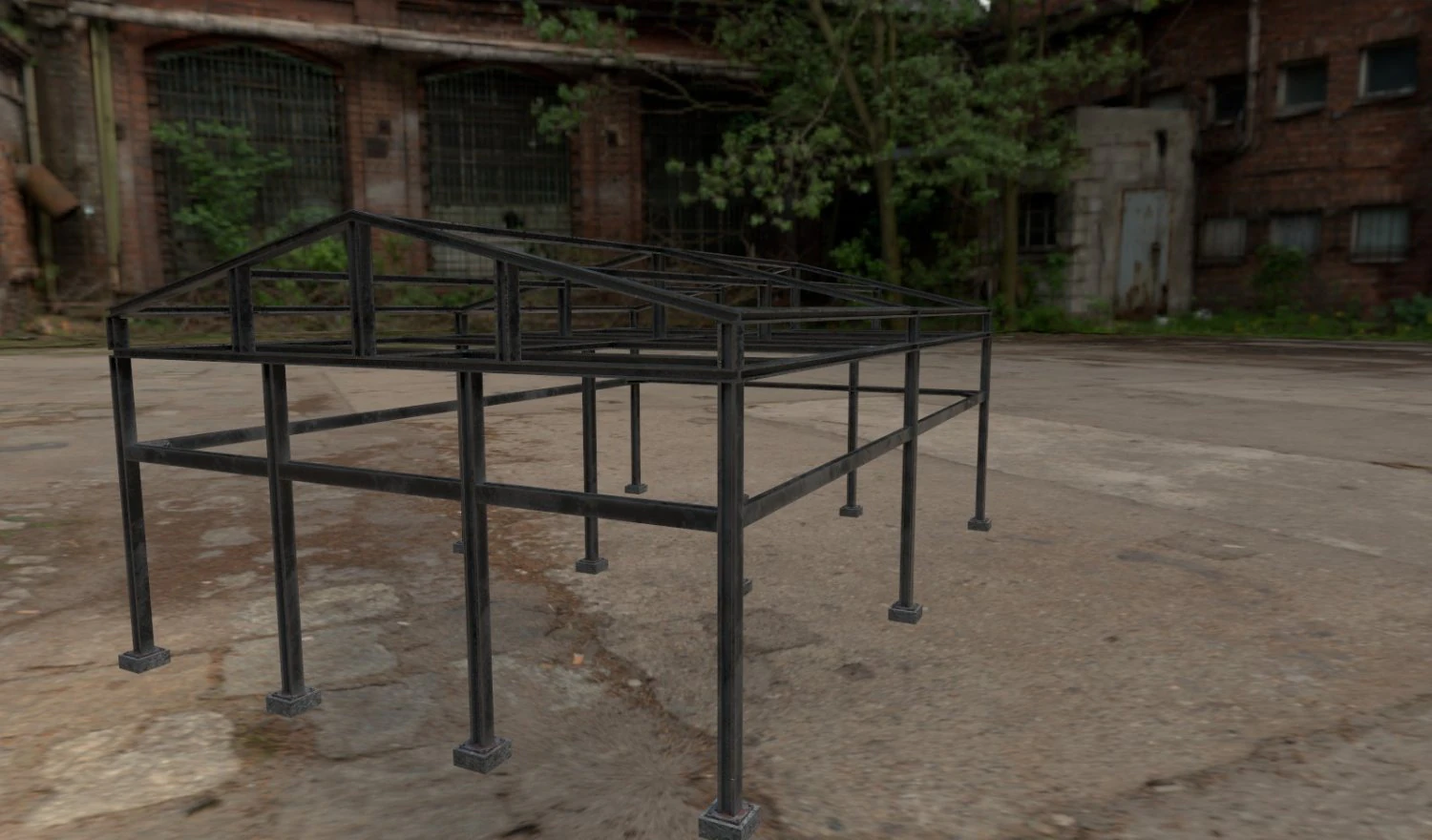 hangar frame 3D Model .c4d .max .obj .3ds .fbx .stl .blend 