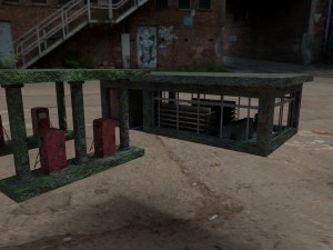 ruined gas station 3D Model